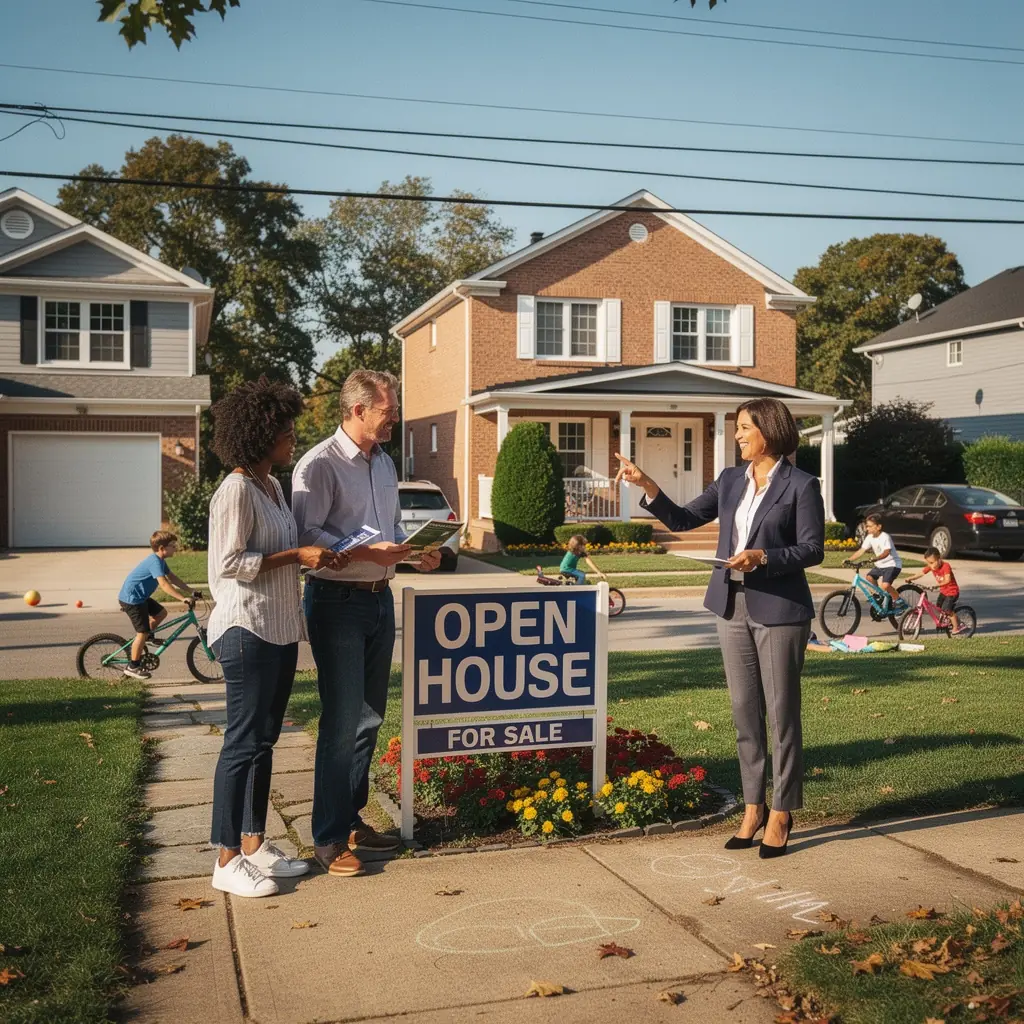 Obrazek grupy ludzi korzystających z laptopów do wyszukiwania mieszkań w Internecie.